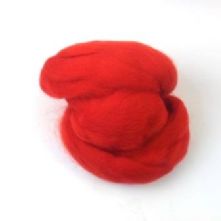 50g Pack of Red 23 Micron Merino Wool Tops